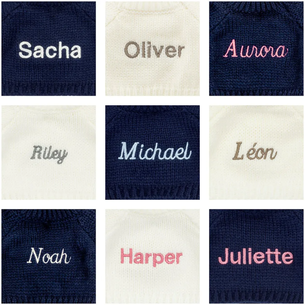 Bashful Luxe Bunny Nimbus with Personalised Navy Jumper