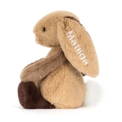 Personalised Bashful Patchwork Brown Bunny Original