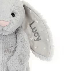 Personalised Bashful Shimmer Bunny Medium